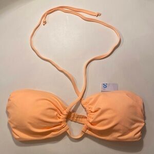Orange Strapless Bikini Top